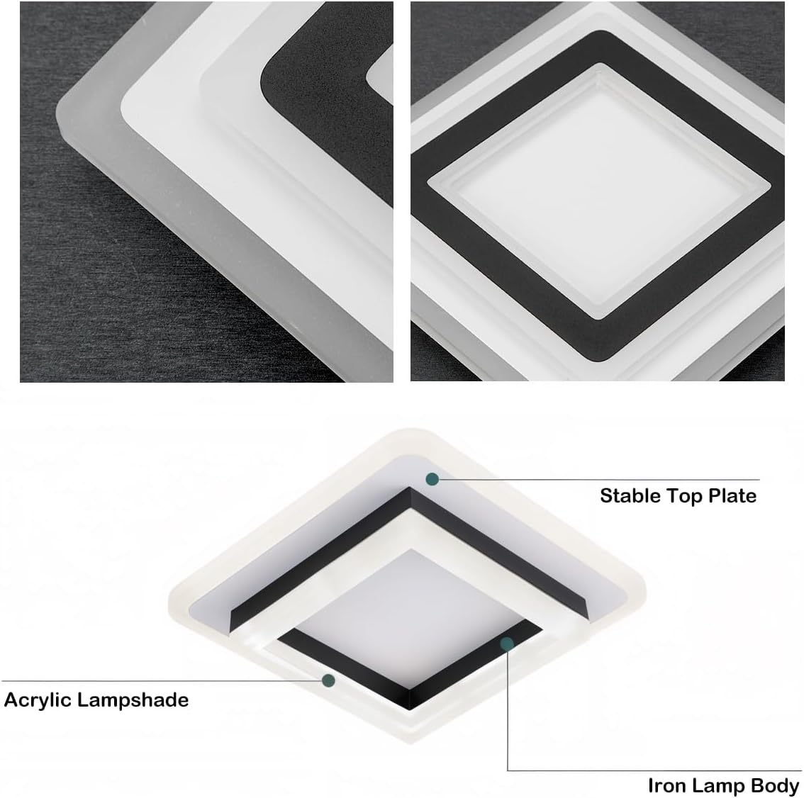 Quadralux | Moderne vierkante LED-plafondlamp voor binnengebruik