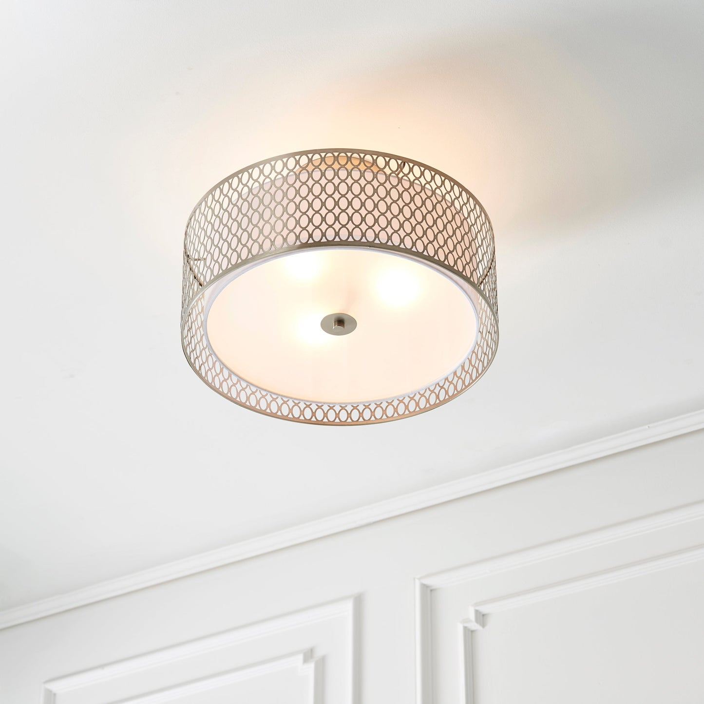 GeoLume | Semi-inbouwplafondlamp met geometrisch patroon