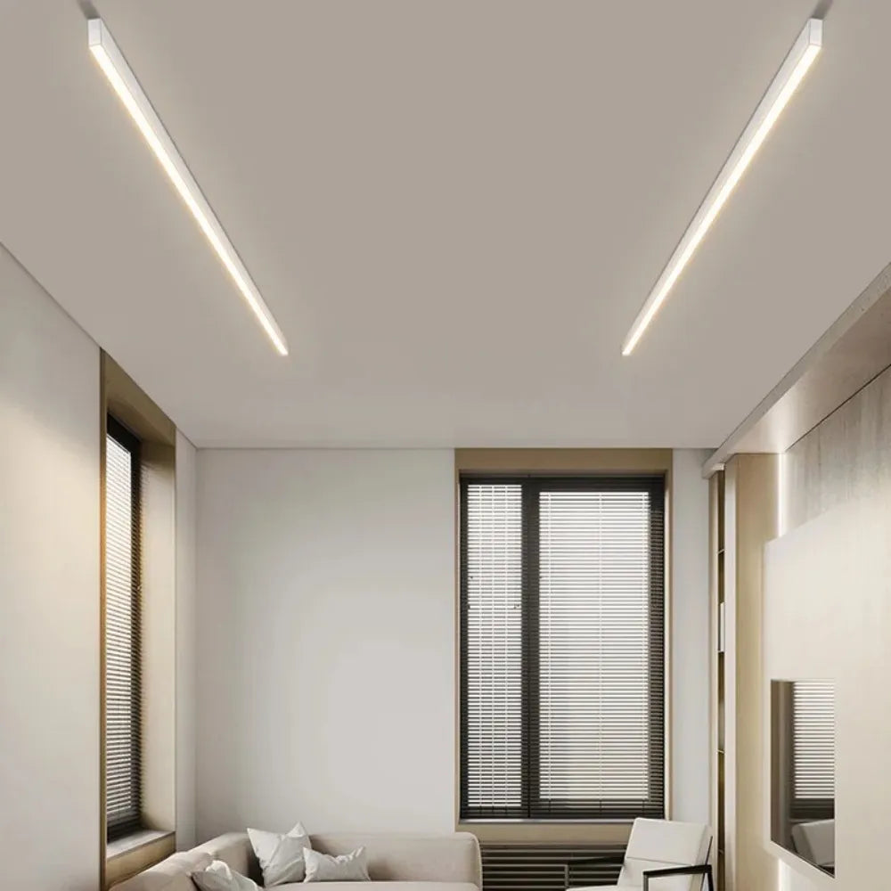Linéora | Plafonnier LED Linéaire Minimaliste pour Séjour