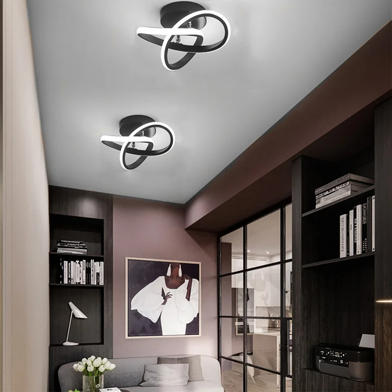 Luminairea | Moderne witte metalen LED-plafondlamp