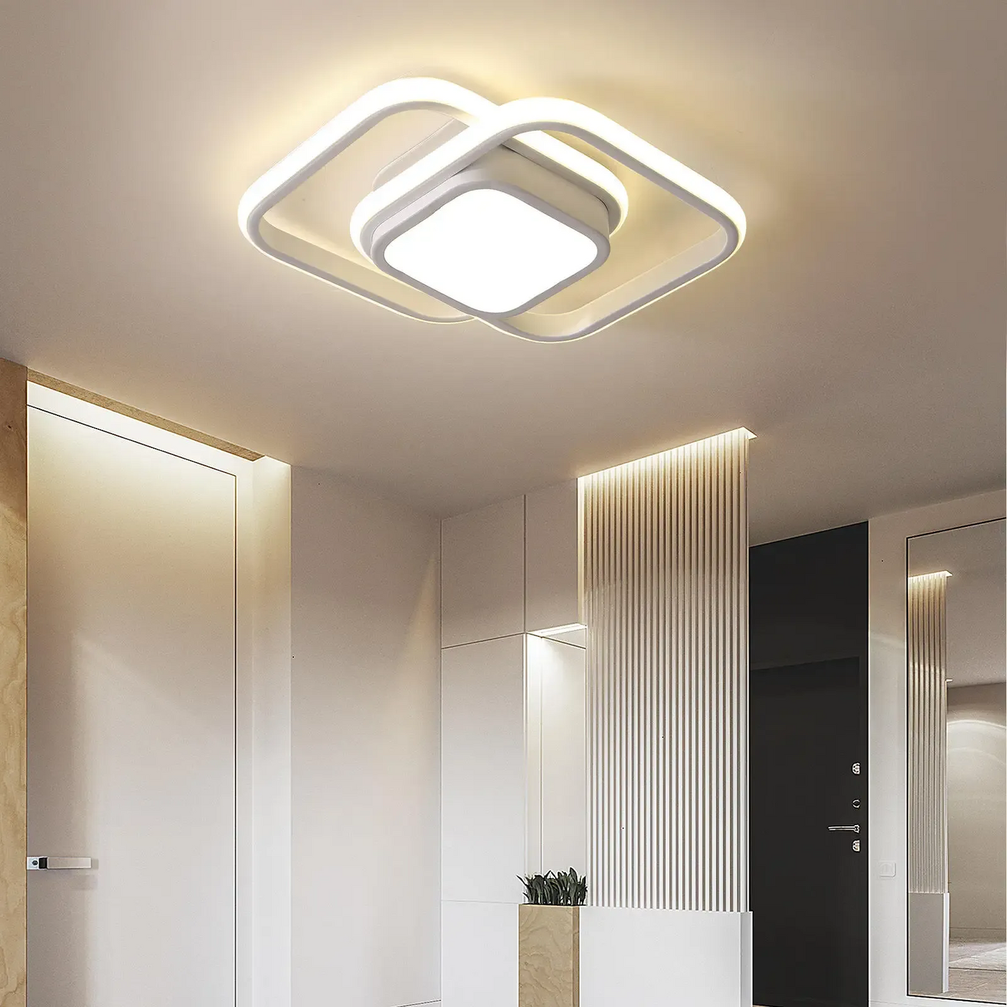 Dualo | Plafonnier LED Minimaliste à Double Anneau