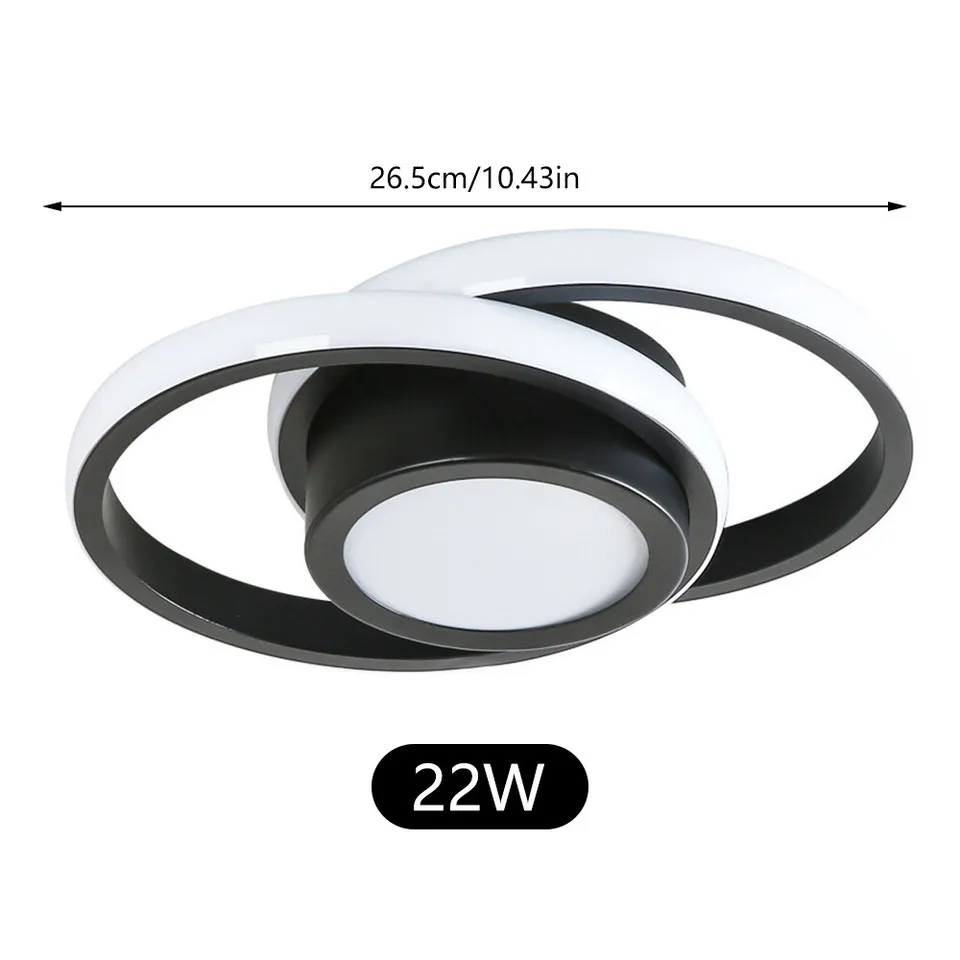 Dualo | Plafonnier LED Minimaliste à Double Anneau