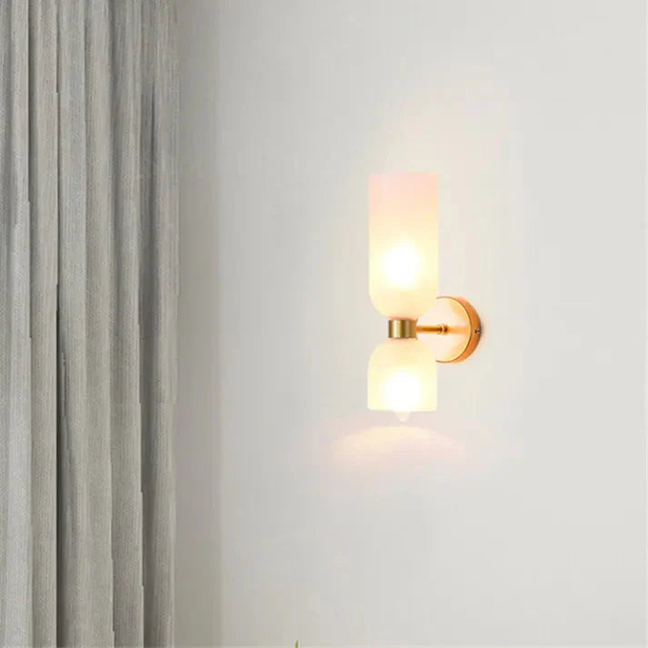 GeminaLux – LED Wandlamp met Dubbele Kop van Glas