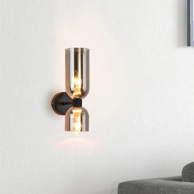 GeminaLux – LED Wandlamp met Dubbele Kop van Glas