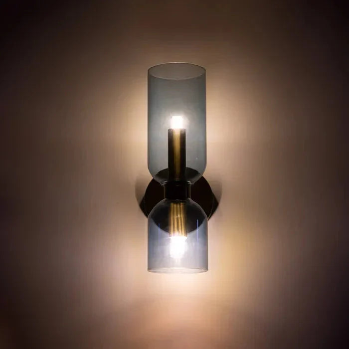 GeminaLux – LED Wandlamp met Dubbele Kop van Glas