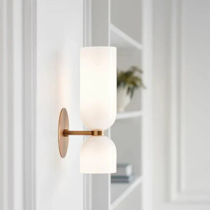 GeminaLux – LED Wandlamp met Dubbele Kop van Glas