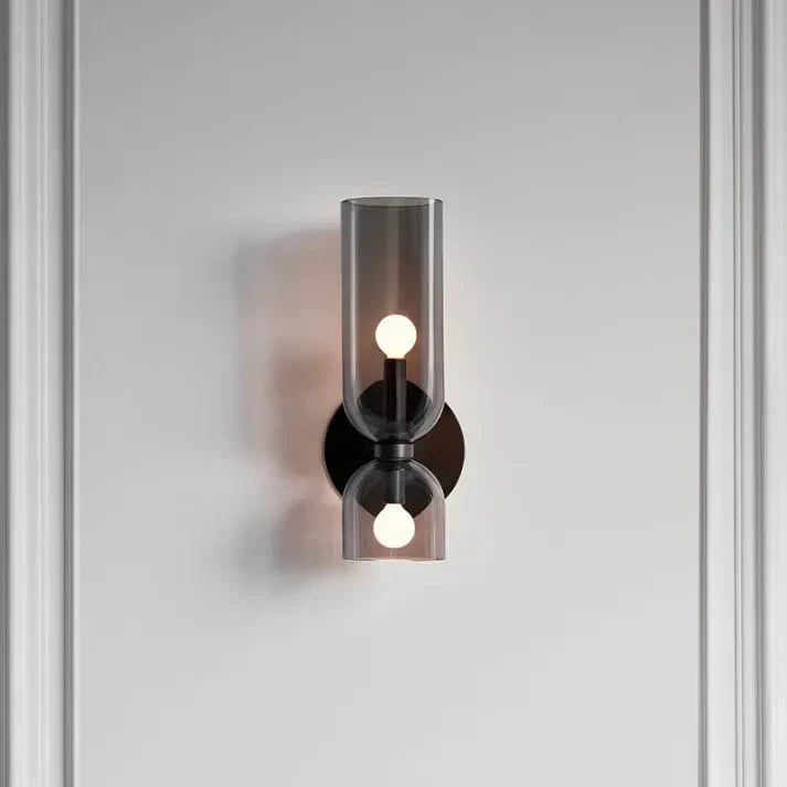 GeminaLux – LED Wandlamp met Dubbele Kop van Glas