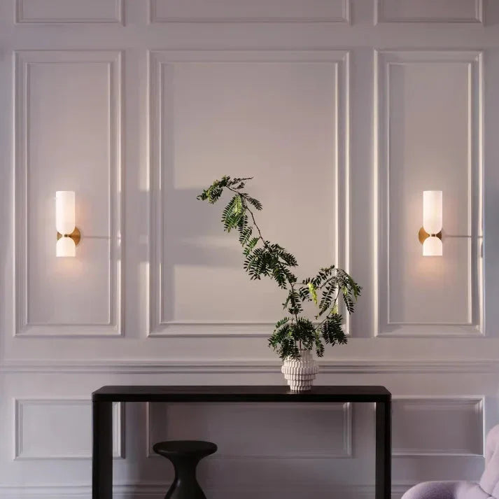 GeminaLux – LED Wandlamp met Dubbele Kop van Glas