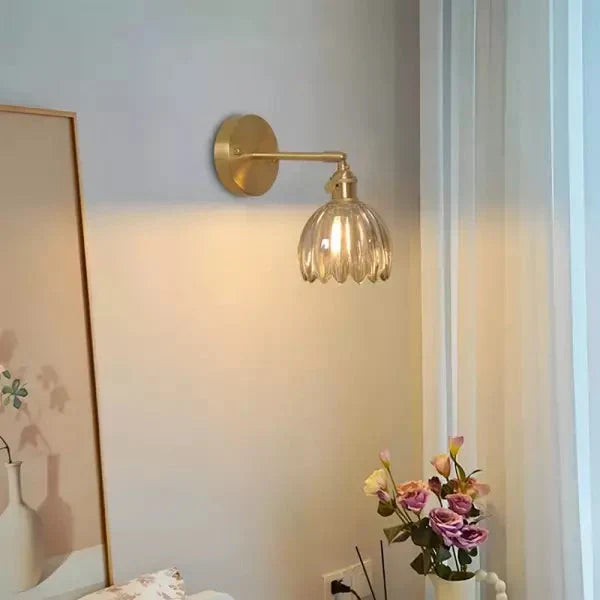 RetroFleur – Retro wandlamp Bloem Knop Tulp van glas