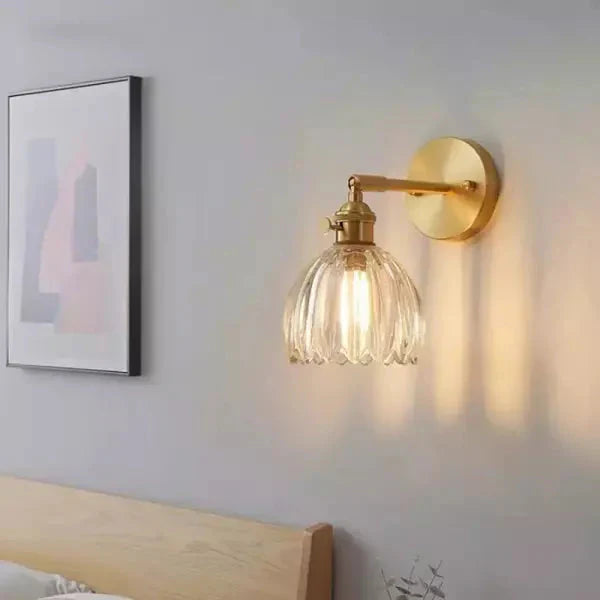 RetroFleur – Retro wandlamp Bloem Knop Tulp van glas