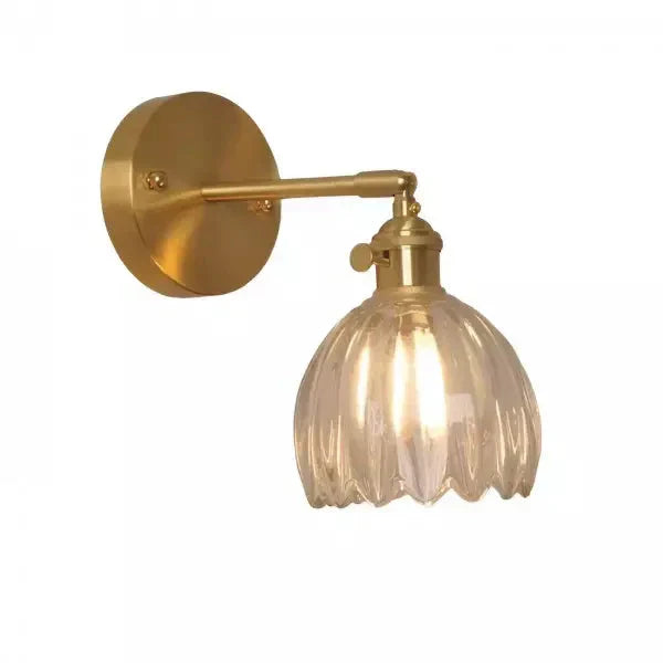 RetroFleur – Retro wandlamp Bloem Knop Tulp van glas