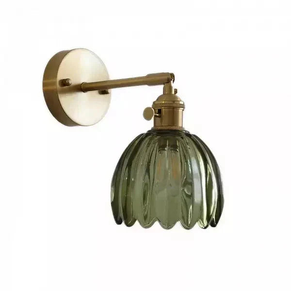 RetroFleur – Retro wandlamp Bloem Knop Tulp van glas