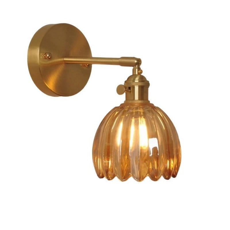 RetroFleur – Retro wandlamp Bloem Knop Tulp van glas