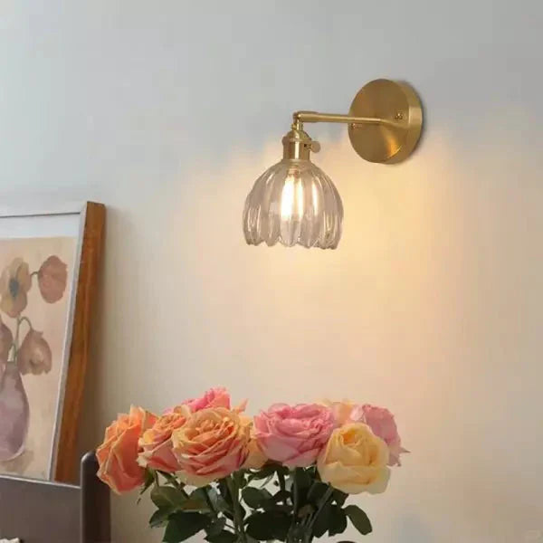 RetroFleur – Retro wandlamp Bloem Knop Tulp van glas