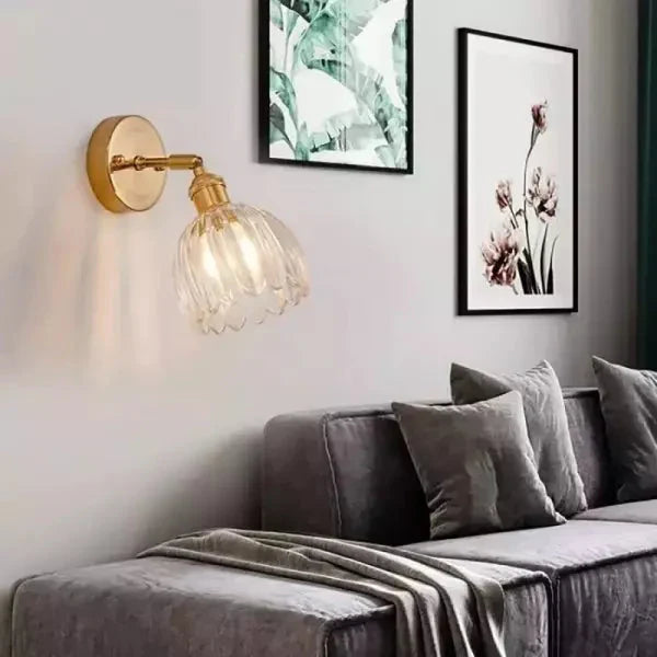RetroFleur – Retro wandlamp Bloem Knop Tulp van glas