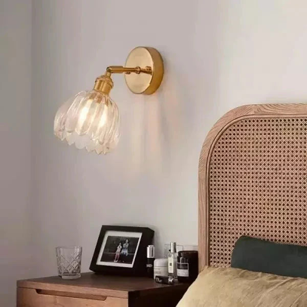 RetroFleur – Retro wandlamp Bloem Knop Tulp van glas