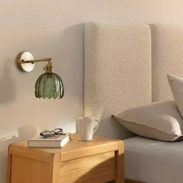 RetroFleur – Retro wandlamp Bloem Knop Tulp van glas