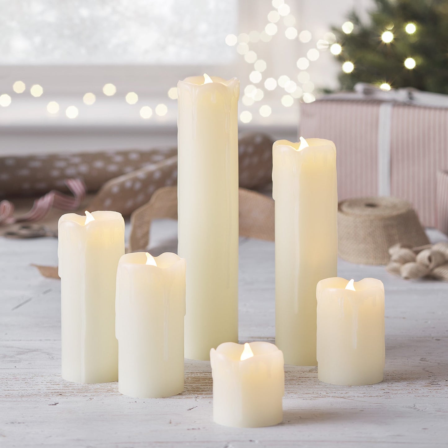GlowCandle – Set van 6 LED-kaarsen met gesmolten was effect