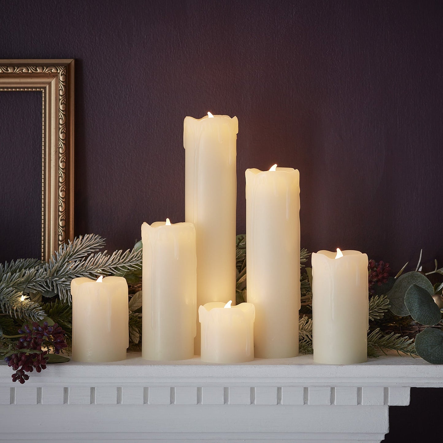GlowCandle – Set van 6 LED-kaarsen met gesmolten was effect