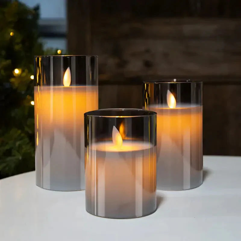 Set van 3 Candella-kaarsen – Warme en Elegante Sfeer