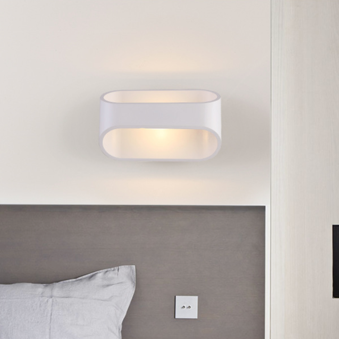 LumiBlanc – LED wandlamp in wit aluminium