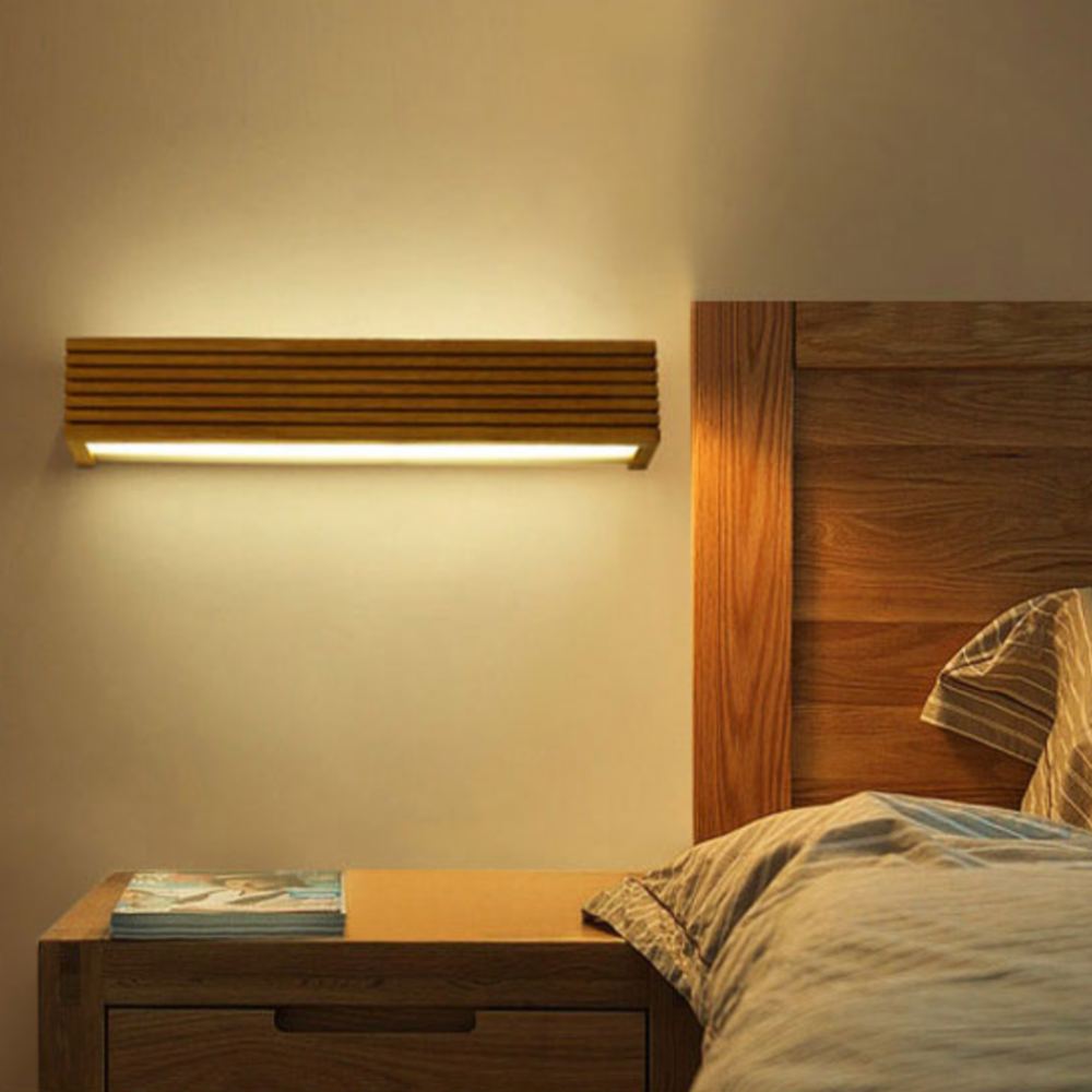 SumiWood – LED wandlamp van gesneden hout met Japanse inspiratie