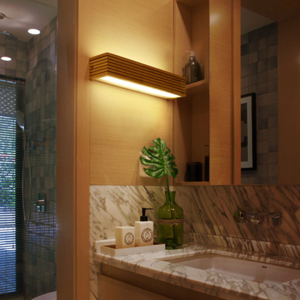 SumiWood – LED wandlamp van gesneden hout met Japanse inspiratie