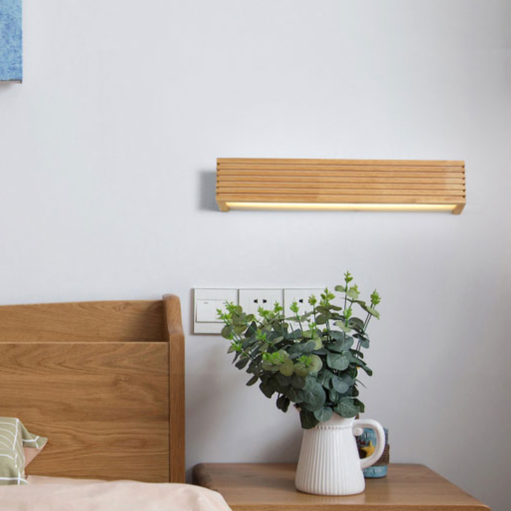 SumiWood – LED wandlamp van gesneden hout met Japanse inspiratie