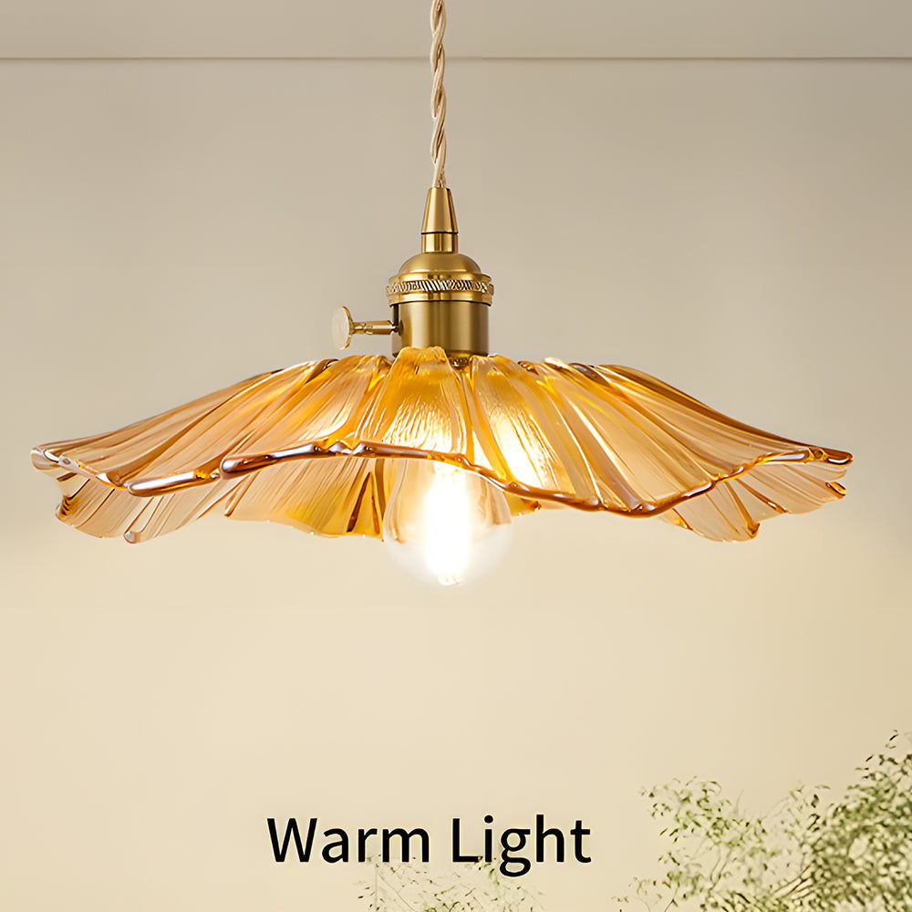 Florinea | Retro glazen hanglamp in bloemvorm