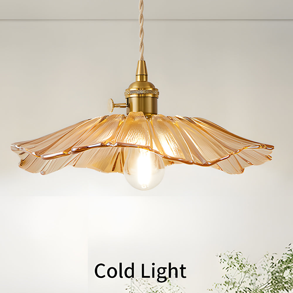 Florinea | Retro glazen hanglamp in bloemvorm