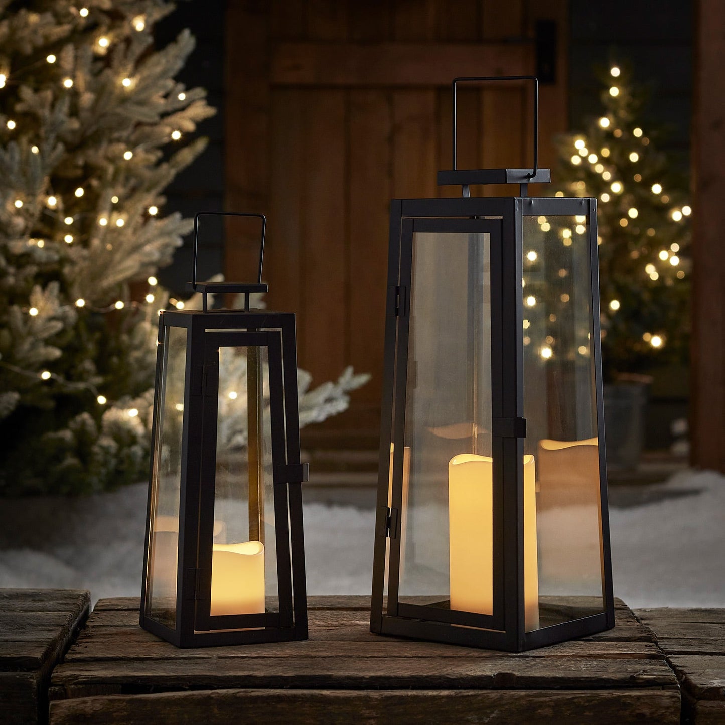 SOLVISTA DUO – Set van metalen solar lantaarns