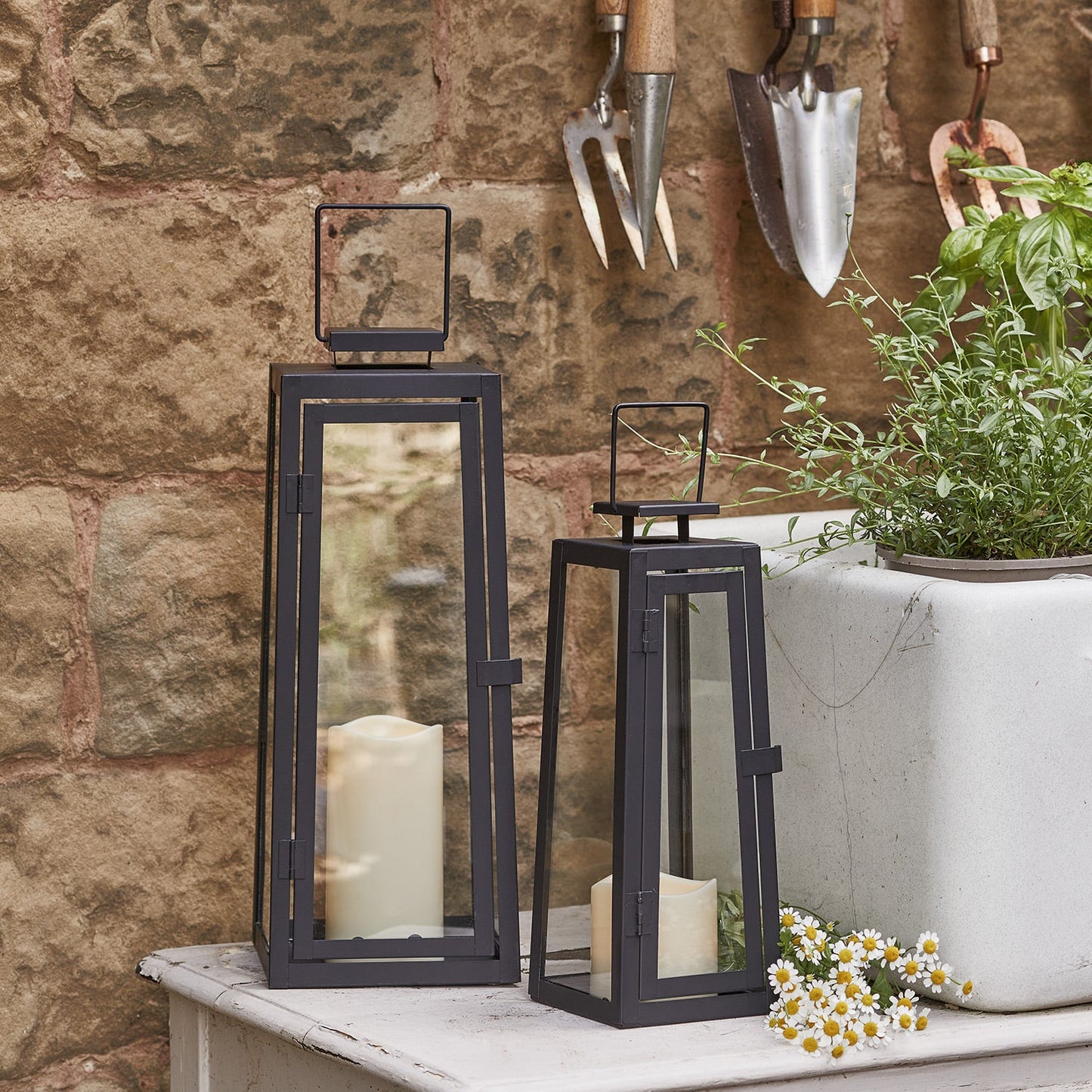 SOLVISTA DUO – Set van metalen solar lantaarns