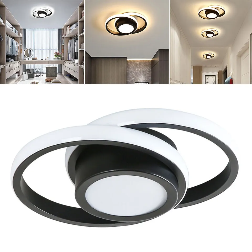 Dualo | Plafonnier LED Minimaliste à Double Anneau
