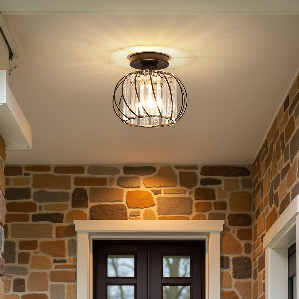 Glacera | Plafondlamp Glas & Metaal in Noordse Stijl