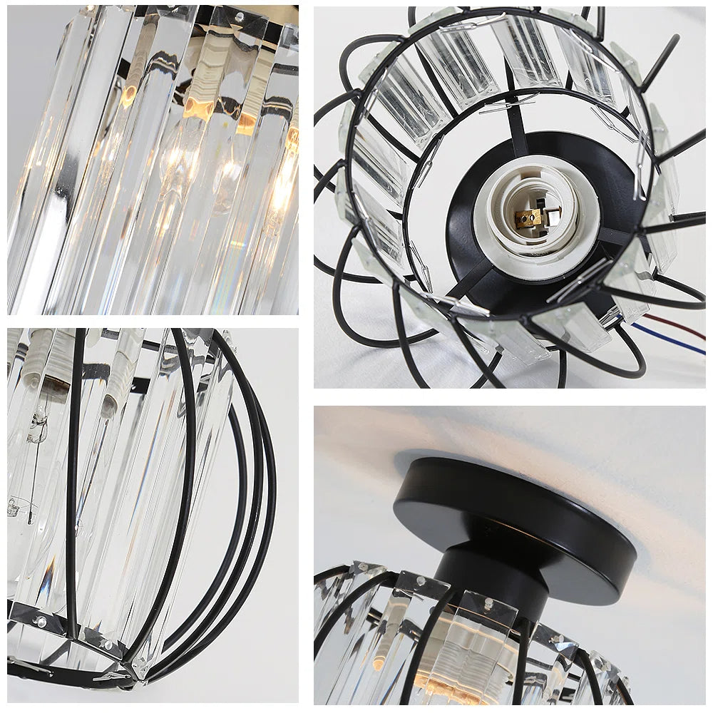 Glacera | Plafondlamp Glas & Metaal in Noordse Stijl