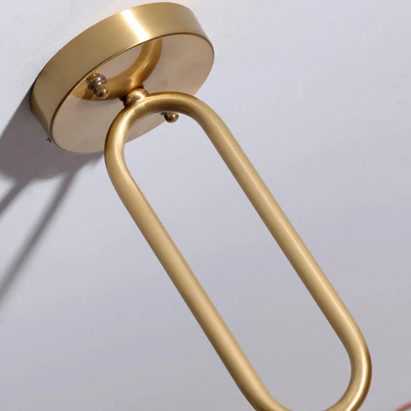 Lumivelle | Elegante hanglamp van glas en verguld koper