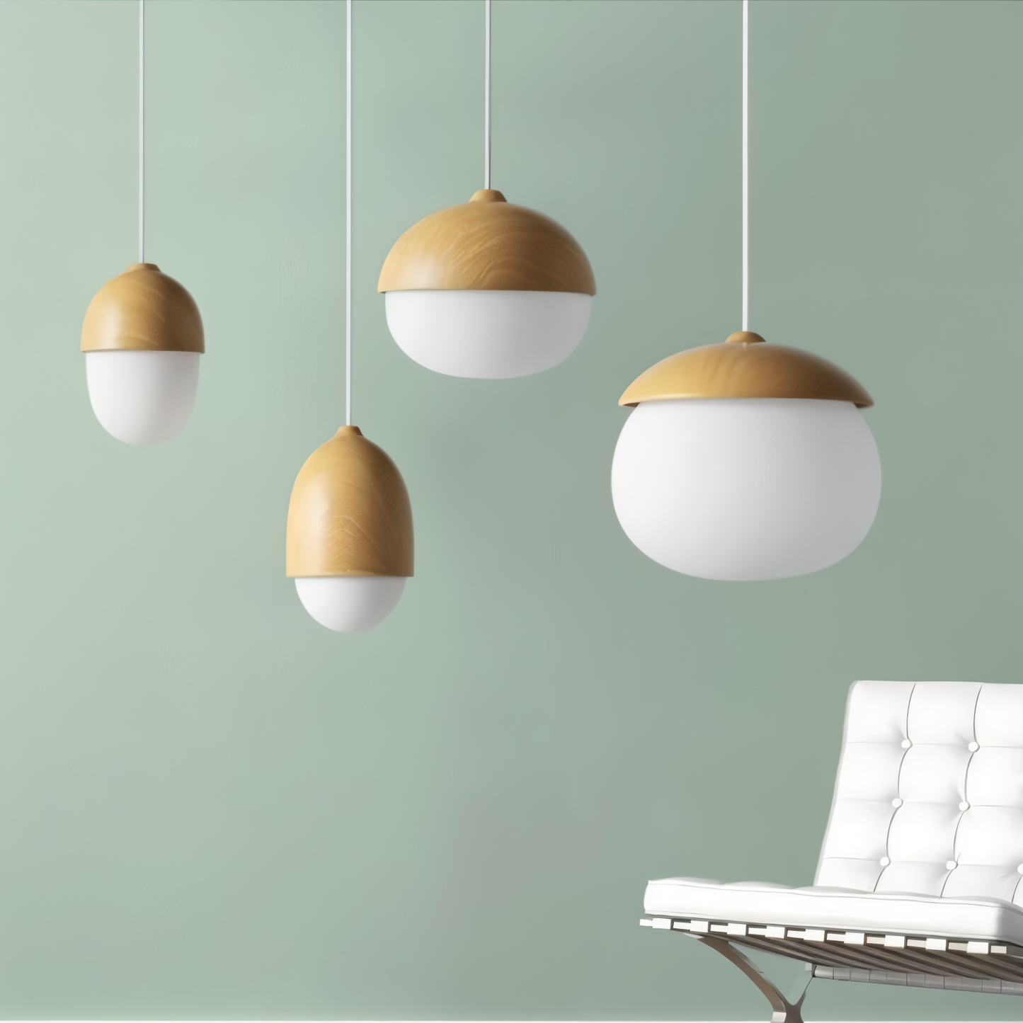 Lunova | Suspension Vintage en Verre Dépoli – Douille E27