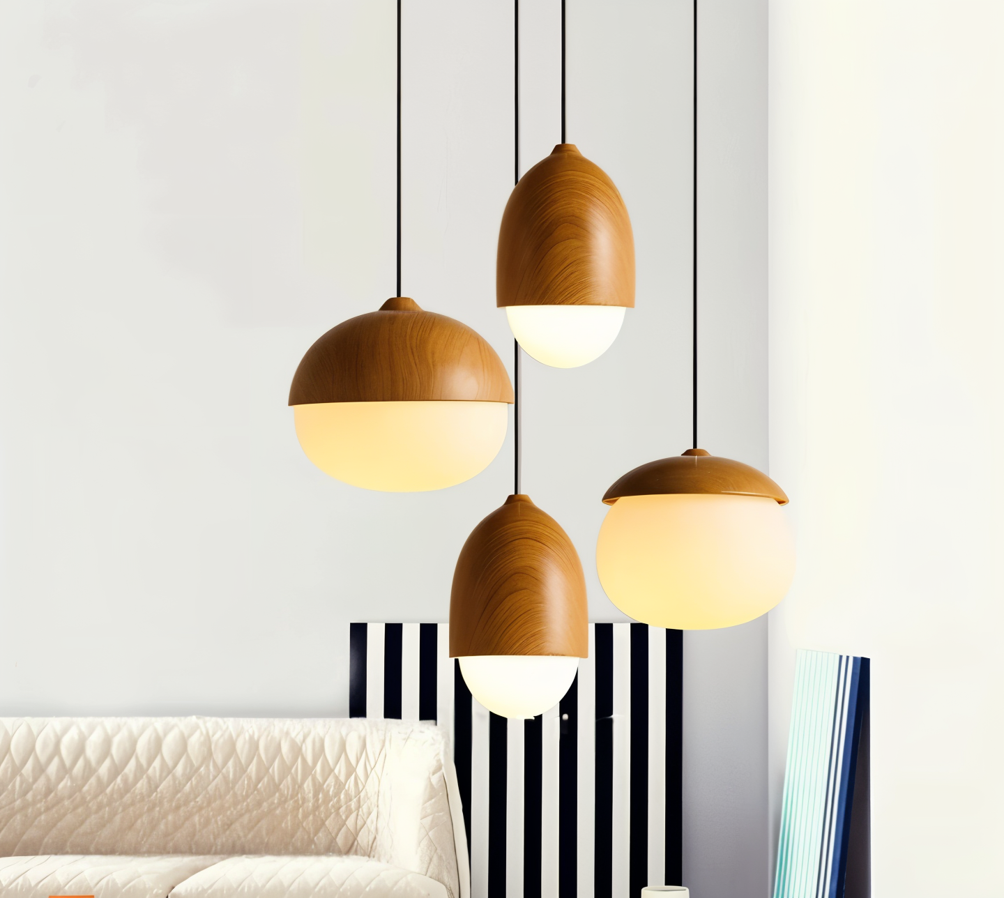 Lunova | Suspension Vintage en Verre Dépoli – Douille E27