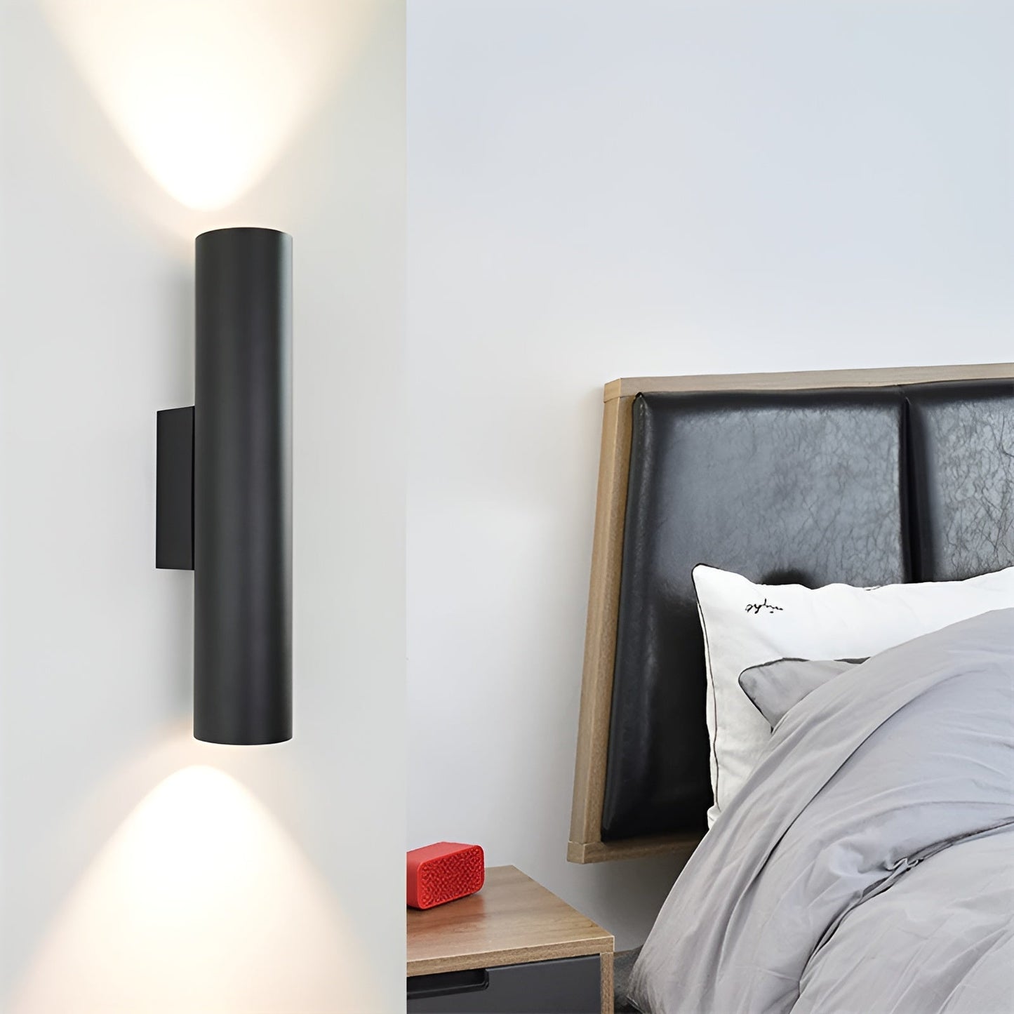 GeminiGlow – Gouden wandlamp met cilindrisch ontwerp LED