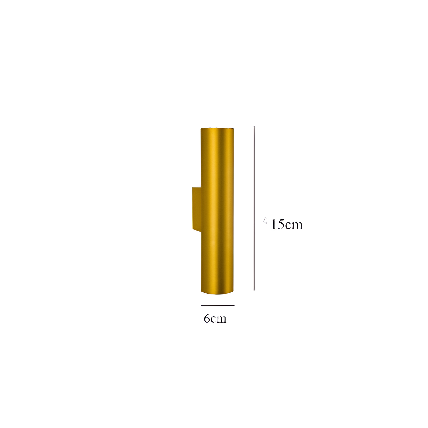 GeminiGlow – Gouden wandlamp met cilindrisch ontwerp LED