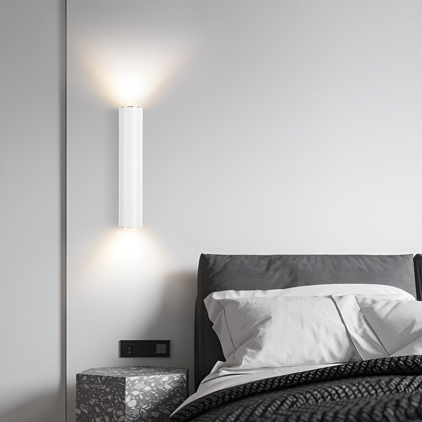 GeminiGlow – Gouden wandlamp met cilindrisch ontwerp LED