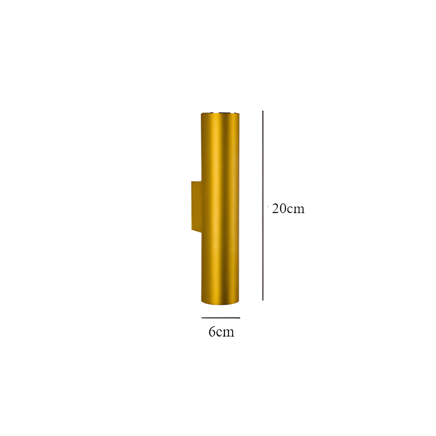 GeminiGlow – Gouden wandlamp met cilindrisch ontwerp LED