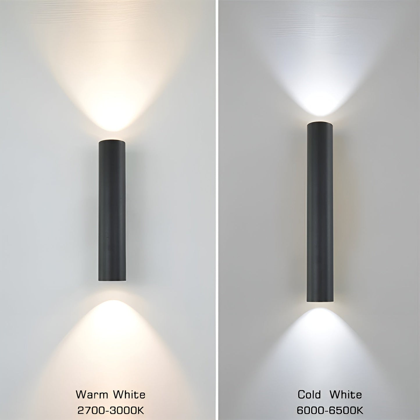 GeminiGlow – Gouden wandlamp met cilindrisch ontwerp LED