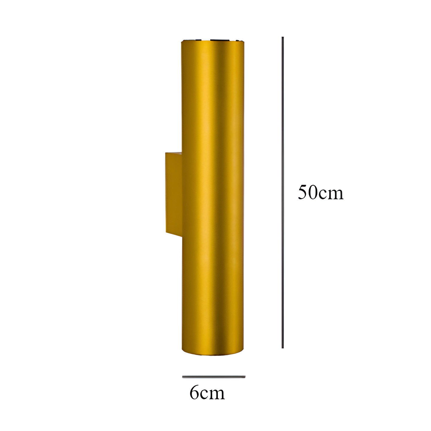 GeminiGlow – Gouden wandlamp met cilindrisch ontwerp LED
