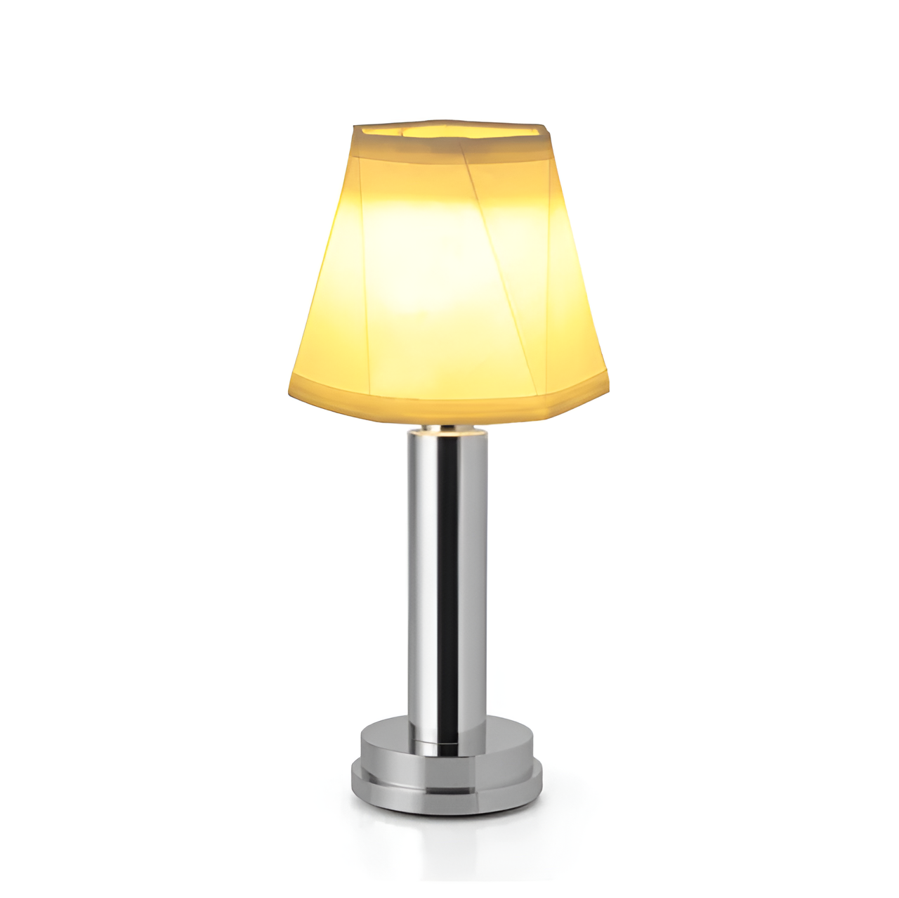 Vintage Flare – Lampe de Table en Aluminium avec Abat-Jour en Tissu