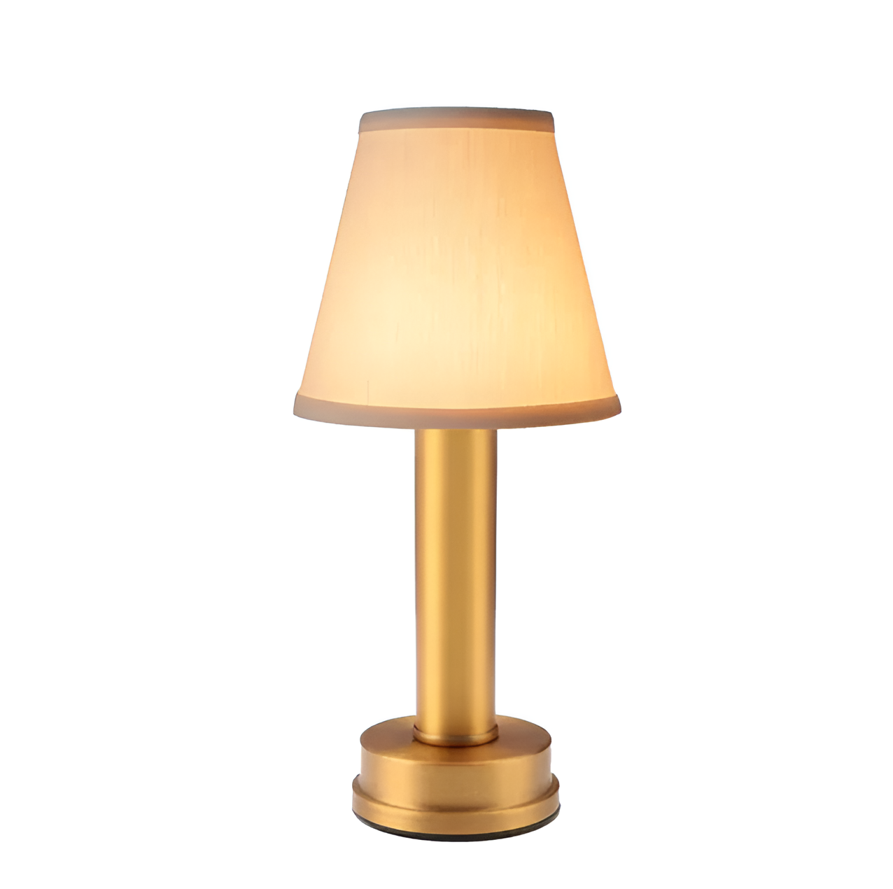 Vintage Flare – Lampe de Table en Aluminium avec Abat-Jour en Tissu