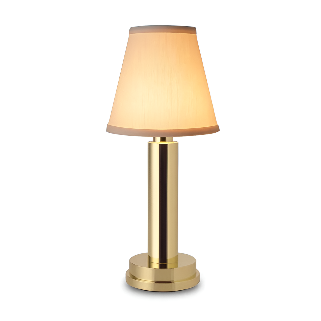 Vintage Flare – Lampe de Table en Aluminium avec Abat-Jour en Tissu
