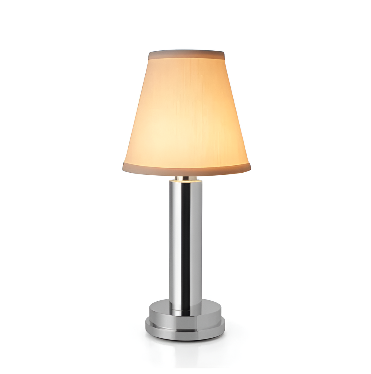 Vintage Flare – Lampe de Table en Aluminium avec Abat-Jour en Tissu