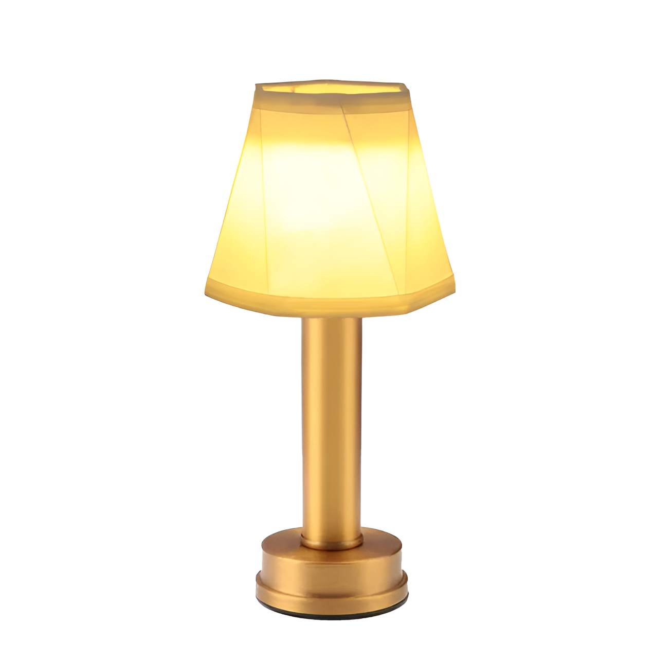 Vintage Flare – Lampe de Table en Aluminium avec Abat-Jour en Tissu