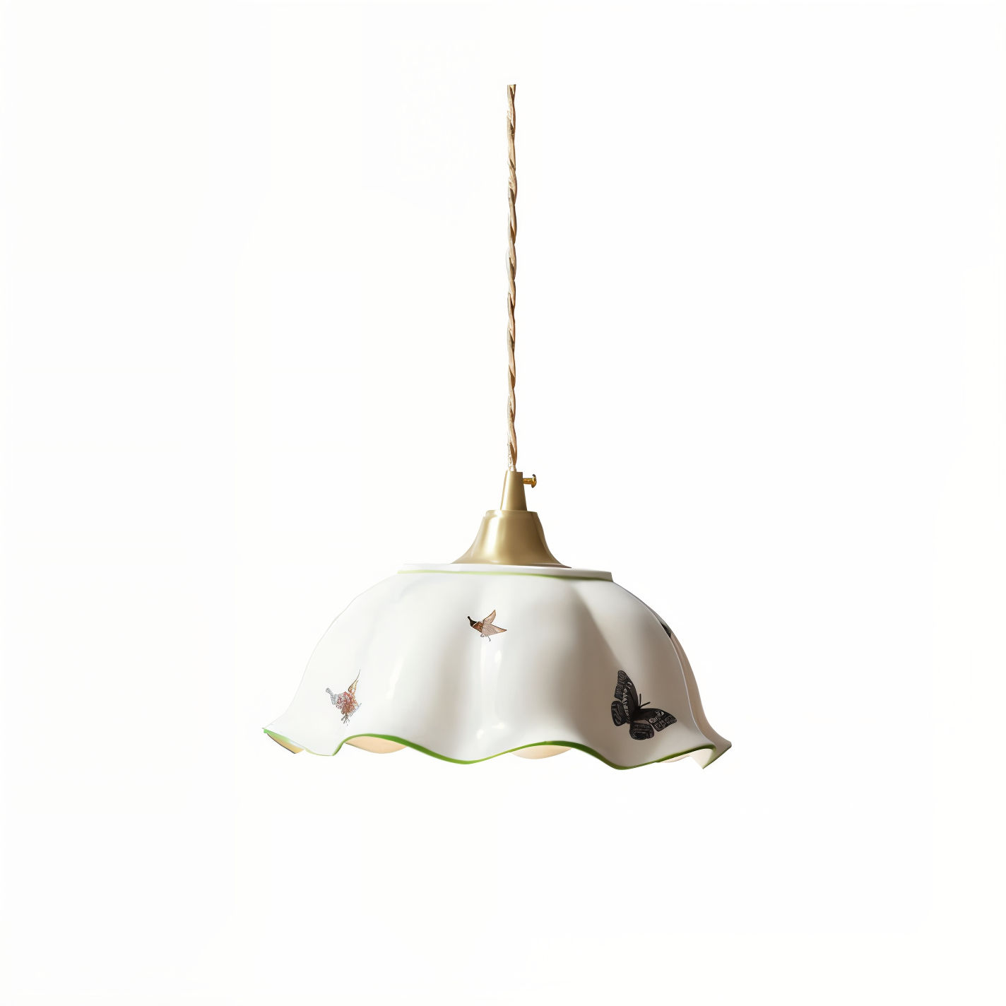 Papillona | Keramische hanglamp met gesculpteerde vlinder – Zacht LED-licht